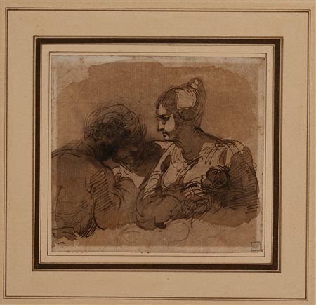 Giuseppe Bernardino Bison (Palmanova 1762 - Milano 1844)  - Studio di due figure