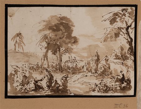 Scuola veneta, secolo XVIII - Studio per scena religiosa