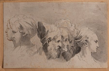 Scuola veneta, secolo XVIII - Studio di teste