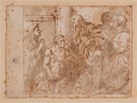 Attribuito a Giuseppe Antonio Pianca (Agnona, 1703 – Milano, 1762) - Cristo resuscita il figlio della vedova di Naim