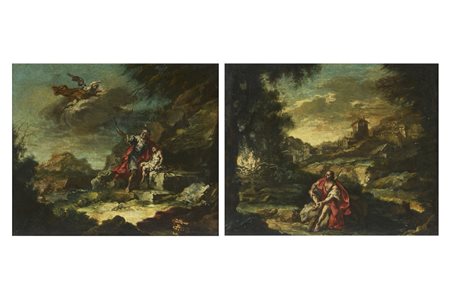 Giuseppe Antonio Pianca (Agnona 1703 - Milano 1762)  - Sacrificio di Isacco; Mosè e il roveto ardente