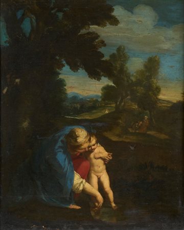 Pier Francesco Mola (Coldrerio 1612 - Roma 1666)  - Riposo durante la fuga in Egitto