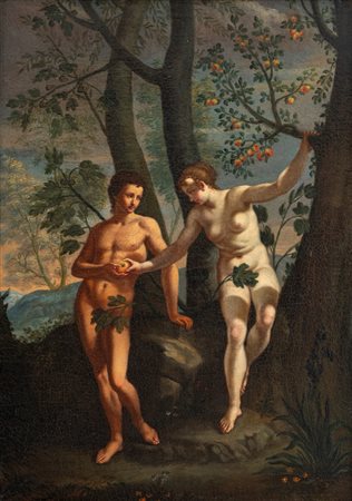 Scuola fiamminga, secolo XVII - Adamo ed Eva