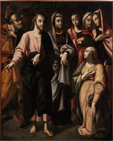 Scuola lombarda, secolo XVII - Cristo e la Maddalena