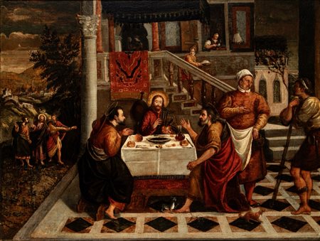 Scuola veneta, secolo XVI - Cena in Emmaus