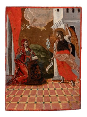 Scuola veneto-cretese, secolo XVI - Annunciazione