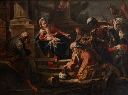 Bottega di Gaspare Diziani (Belluno 1689 – Venezia 1767) - Adorazione dei magi