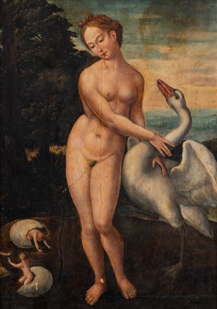 Seguace di Leonardo da Vinci - Leda e il cigno