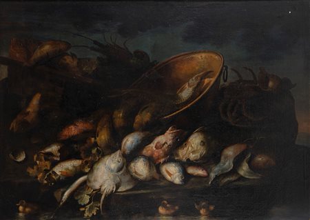 Elena Recco (Napoli 1654 - Madrid 1715)  - Trionfo di pescato