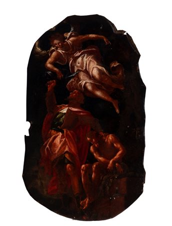 Scuola romana, secolo XVII - Sacrificio di Isacco