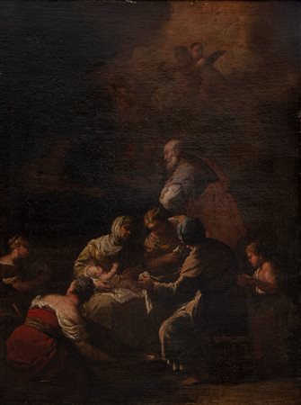 Attribuito a Luca Giordano (Napoli 1634 – 1705) - Nascita della Vergine