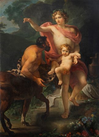 Cristoforo Unterperger (Cavalese 1732 - Roma 1798)  - Apollo consegna Esculapio al centauro Chirone