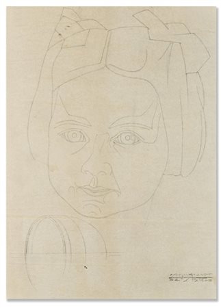 Cagnaccio di San Pietro "Studio per bambina" 
matita su carta da lucido
cm 28,5x