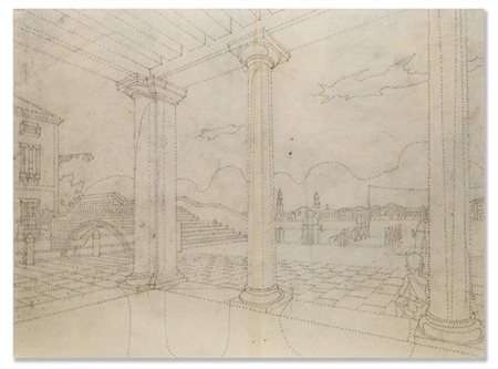 Cagnaccio di San Pietro "Studio per "Dal porticato di Sant'Eufemia"" anni '30
fo