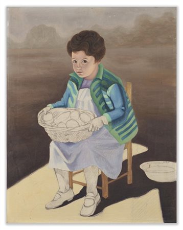 Cagnaccio di San Pietro "Bambina con le uova" 
olio su tavola
cm 43x34

Provenie