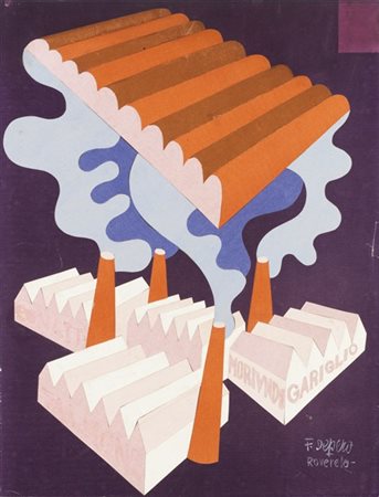 Fortunato Depero "Cioccolato Talmone" 1927 circa
collage di carte colorate su ca