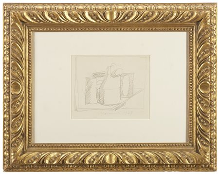 GIORGIO MORANDI "Natura morta" 1947
matita su carta
cm 22,7x32,3
Firmato e datat