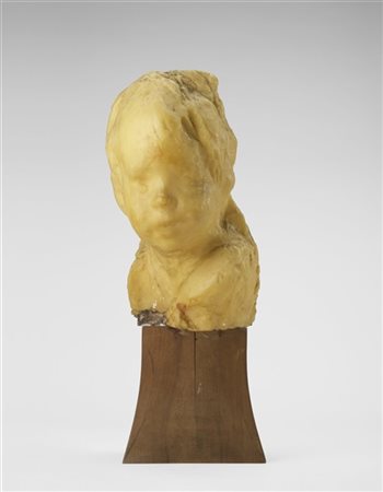 Medardo Rosso "Enfant juif" 
cera
26x14,5x20,5 cm
(con base originale h cm 38,5)