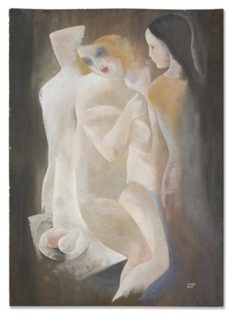 BELA KADAR "Senza titolo" 
gouache su carta
cm 105,5x76
Firmato in basso a destr