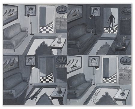 Dino Buzzati "Se ne erano completamente dimenticati" 
olio su tela
cm 73x92
Tito