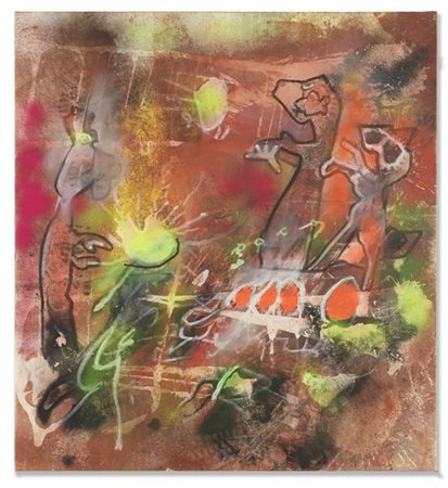 Roberto Matta "Musique-Nage / (Nager dans la musique)" 1986
olio su tela
cm 104x