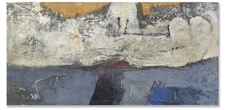 GIUSEPPE SANTOMASO "Senza titolo" 1960
olio su tela
cm 40x81,5
Firmato e datato