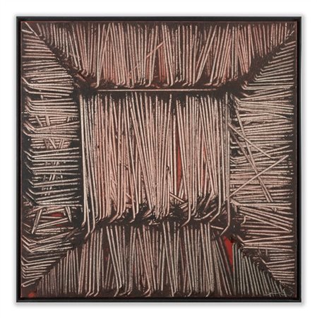 Emilio Scanavino "Tramatura" 1974
olio su tela tamburata
cm 60x60
Firmato in bas