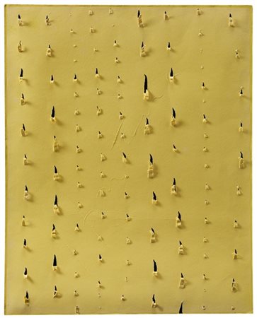 Lucio Fontana "Concetto spaziale" 1962-63
buchi e strappi e graffiti su carta as