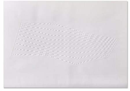 ENRICO CASTELLANI "Senza titolo" 1980
carta a rilievo
cm 69,6x98,7
Firmato e dat