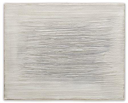 Bice Lazzari "Sequenze di segni" 1964
colla e sabbia su tela
cm 40x50
Firmato, t