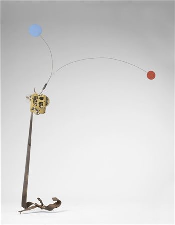 Bruno Munari "Macchina Aritmica" 1952
lamina di ferro e meccanismo d'orologeria