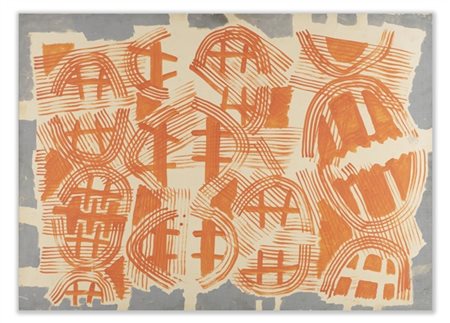 Giuseppe Capogrossi "Superficie G. 15" 1957
tempera su carta intelata
cm 72x100