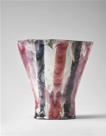 Fausto Melotti "Vaso" 1960 circa
ceramica smaltata policroma
cm 18,3x18,5x11,6