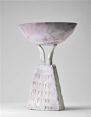 Fausto Melotti "Vaso" 1955 circa
ceramica smaltata policroma
cm 39,5x28,7x19,4
F