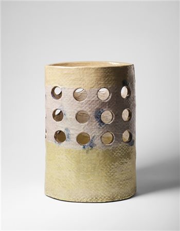 Fausto Melotti "Vaso" 1965 circa
ceramica smaltata policroma
cm 50,7x34,5x24,2
