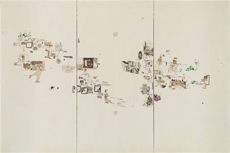 Gianni Emilio Simonetti "Per una Venus morale" 1965
tecnica mista e collage su t