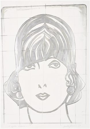 Giosetta Fioroni "Cappello viennese" 1969
smalto e tecnica mista su carta
cm 100
