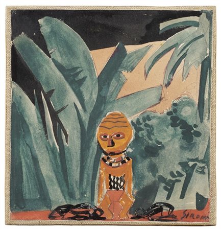 Mario Sironi "Composizione" 1924 circa
tempera, china e matita su carta intelata