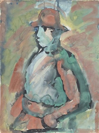Mario Sironi "Studio di figura" 1950 circa
tempera su cartoncino
cm 50x37,5

Pro