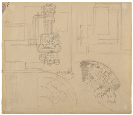 FRANTISEK KUPKA "Etude pour planes et machines" 1928-29
matita su carta
cm 23x26