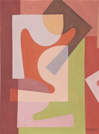 Laloy Yves "Senza titolo" 1947
guaches su carta
cm 33x24,5
Firmato e datato 47 i