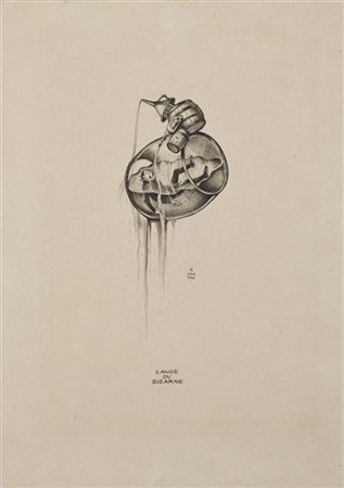 Alberto Martini "L'ange du bizarre" 1906
china su cartoncino
cm 25,6x18
Firmato