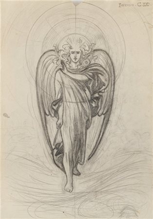 Alberto Martini "La Divina Commedia - Inferno C. IX" 
matita su carta
cm 29,5x20