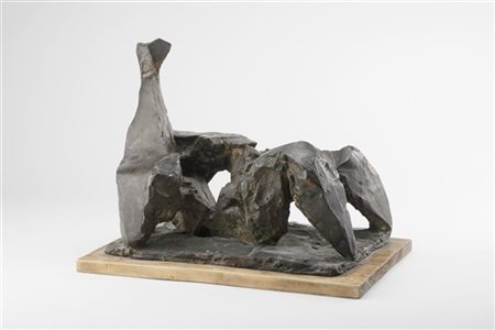 Franco Garelli "Uomo sdraiato - Figura B" 1953
bronzo
cm 28,5x35x24
Firmata e da