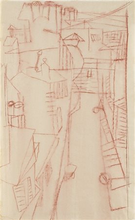 AFRO "Scorcio urbano" 1946
inchiostro diluito su carta
cm 42x26

Provenienza
Gal