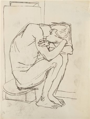 AFRO "Nudo maschile seduto" 1942
disegno a calco su carta
cm 29,5x22,5

Provenie