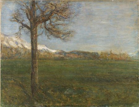 Arturo Tosi "Primavera" 1920 circa
olio su tela
cm 70x90
Firmato e titolato in b