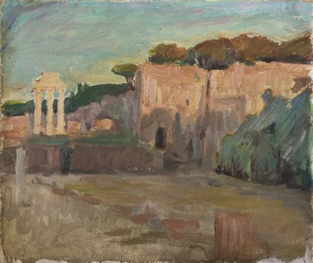 Mario Mafai "Roma dal Palatino" 
olio su cartone
cm 30x35,5

Provenienza
Collezi