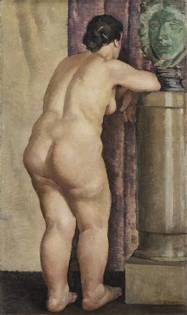 Felice Carena "Senza titolo" 
olio su tela
cm 143,5x87
Firmato in basso a destra
