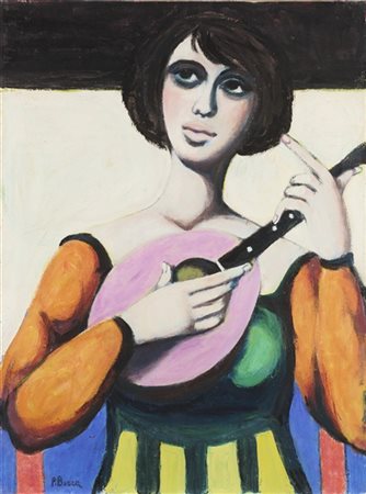 Pompeo Borra "Atteggiamento" 1967
olio su tela
cm 80,5x59,5
Firmato in basso a s
